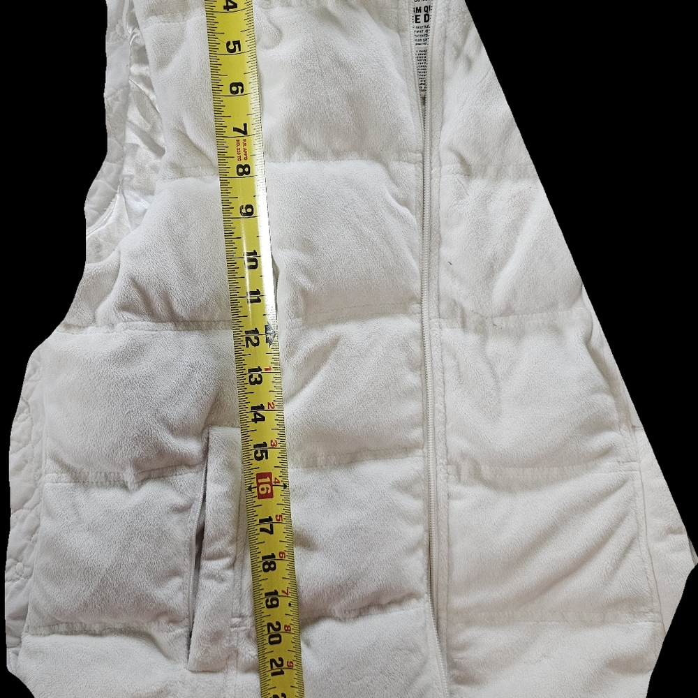 Eddie Bauer goose down vest. EUC, size XL. Winter white. - Picture 8 of 8